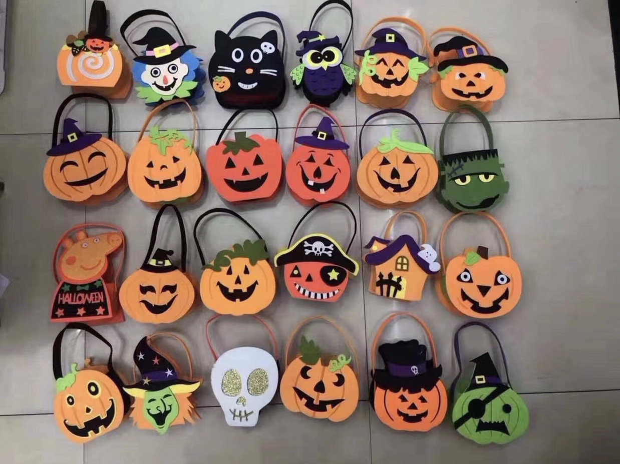 Candy pumpkin bags for Halloween and Ghost Festival details Picture