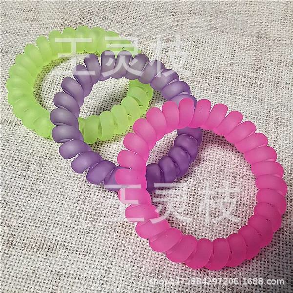 Transparent painted telephone wire hair ring thumbnail