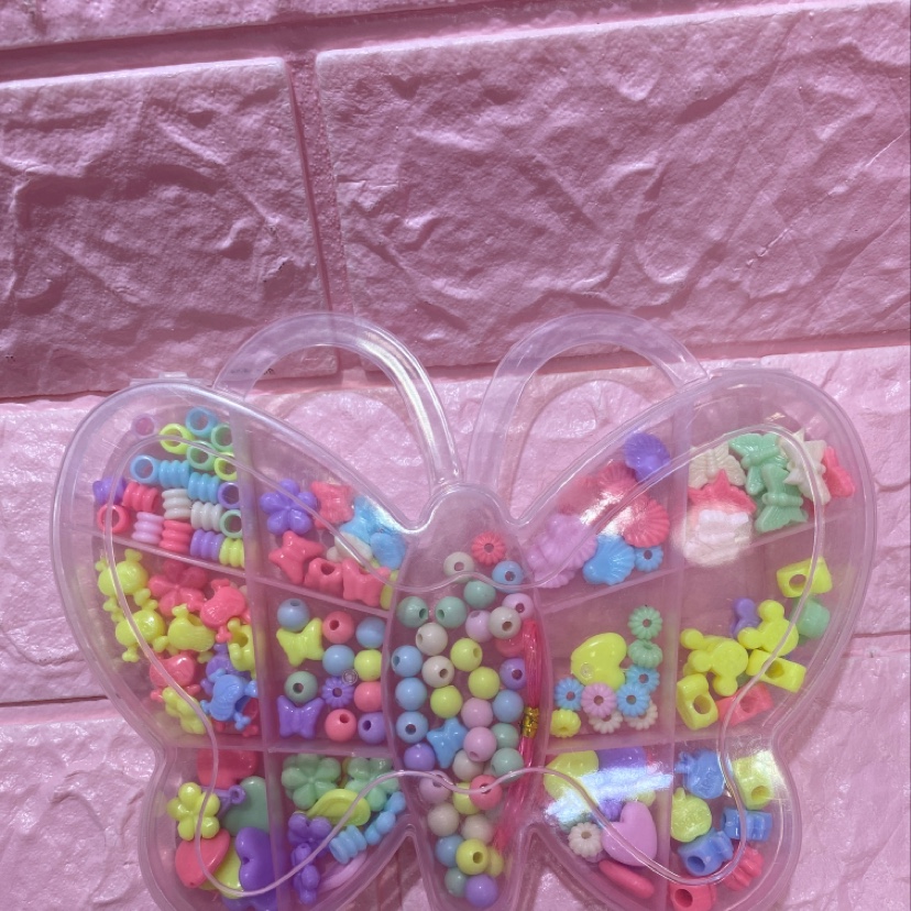 儿童串珠实色蝴蝶盒子DIY串珠玩具益智玩具暖暖详情5