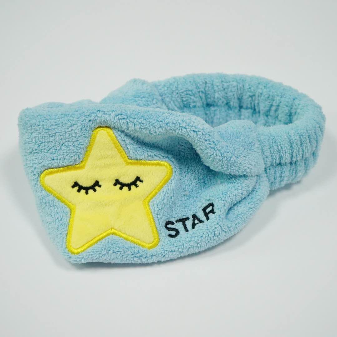 Yuhan Accessories' new Korean-style cute embroidered face wash and hair tie, makeup and facial mask hair tie details Picture