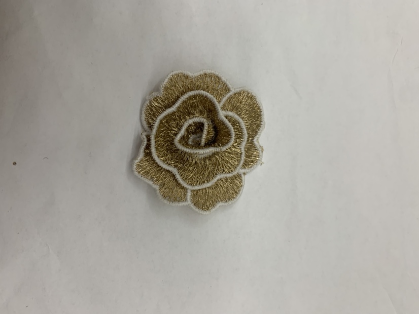 Factory Direct Water Soluble Flowers Gold Thread Embroidery 3D Three-Dimensional Flowers Diy Flowers Self-Cut