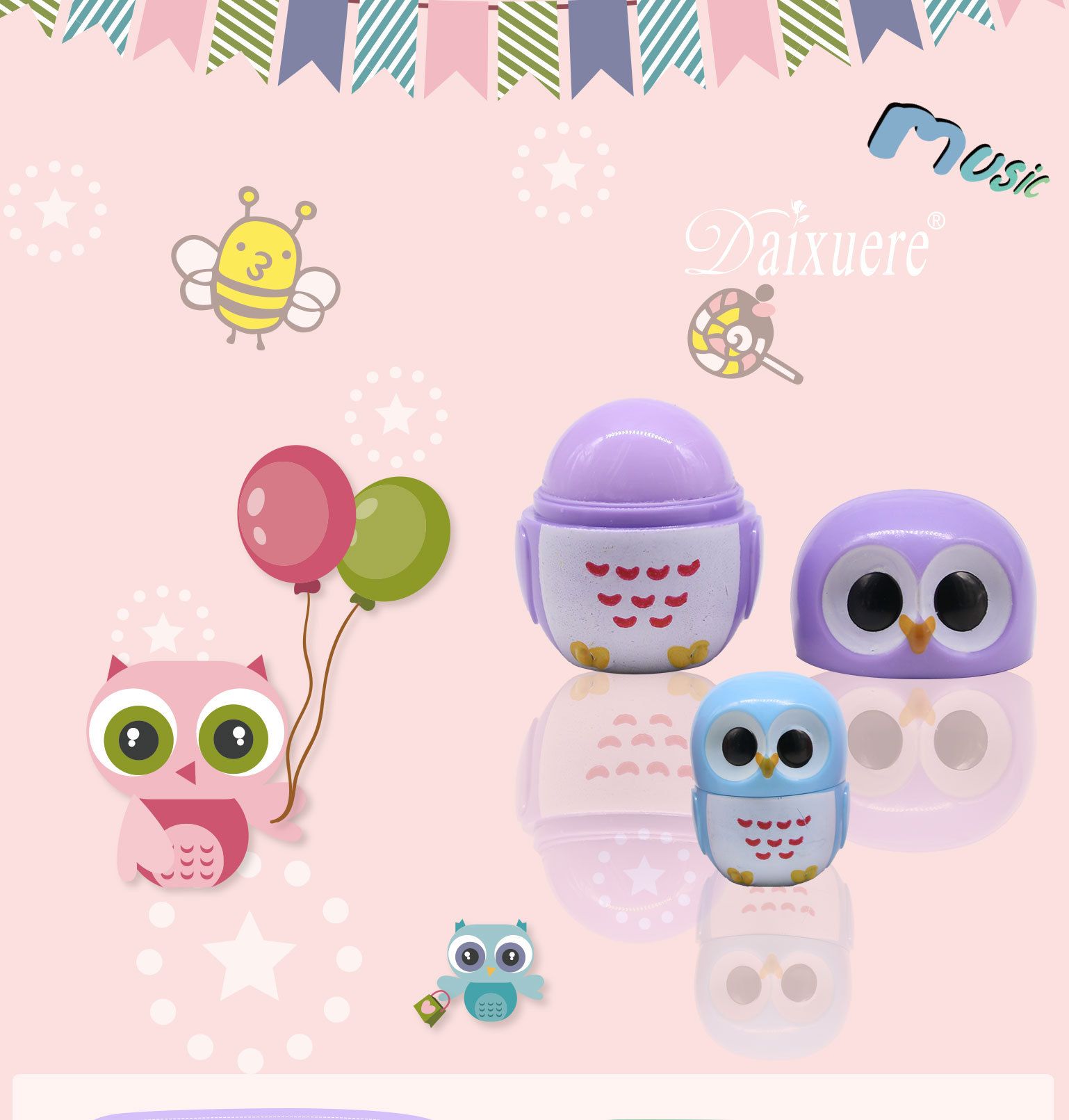 Cartoon lovely facial lip balm moisturizing not greasy colorless fade lip lines cosmetics manufacturers direct thumbnail