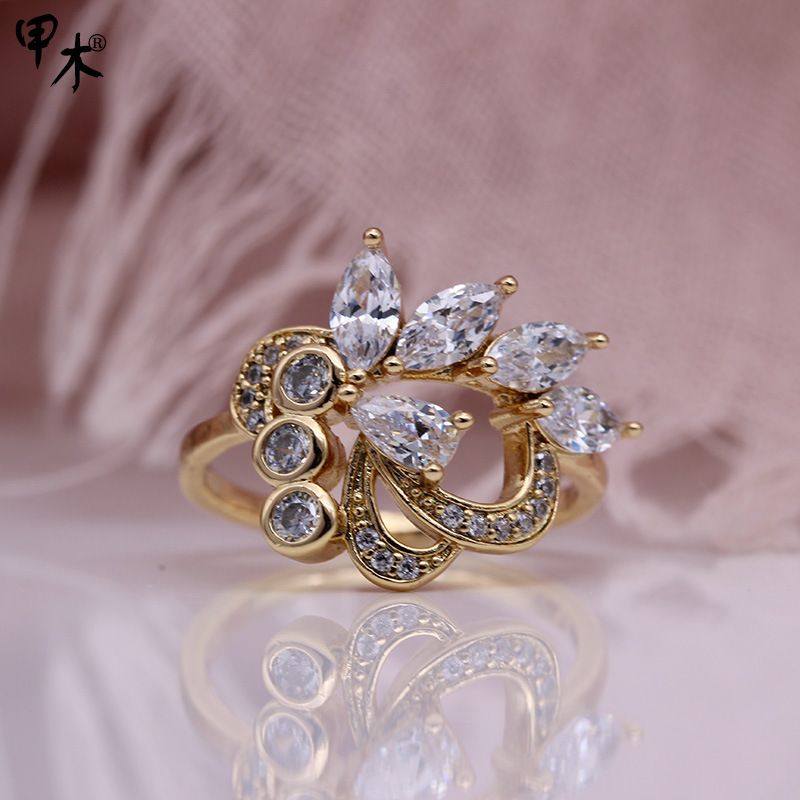 تصنع خواتم أزهار من ذهب الزهر الزخمي detail image 2