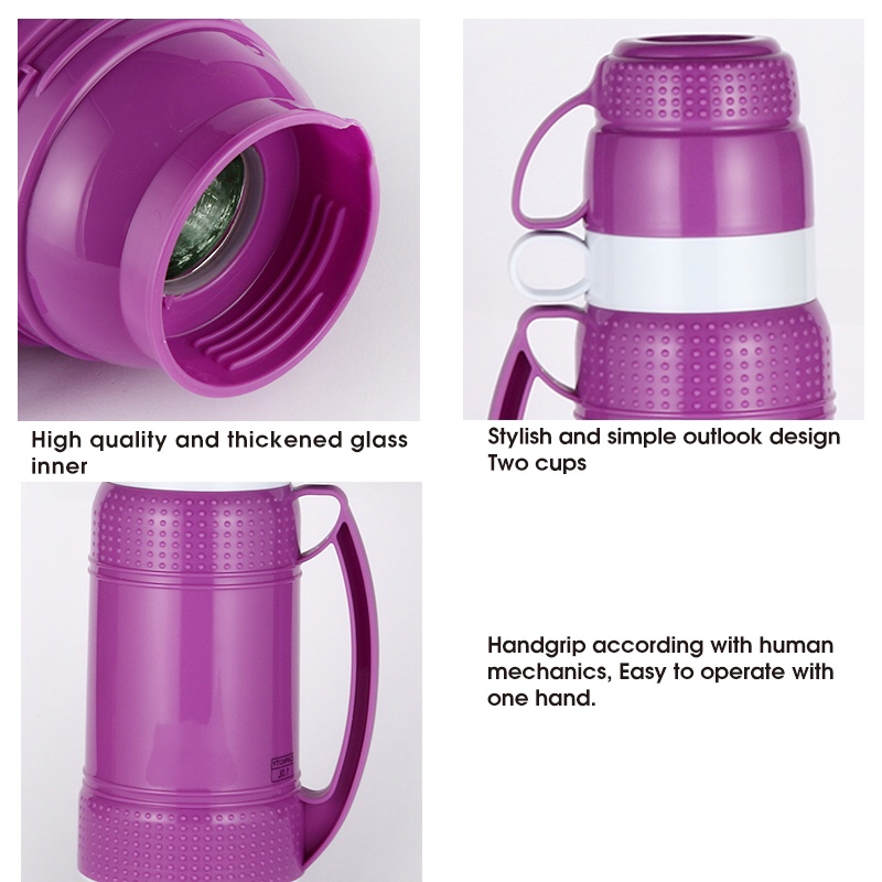 1.8L plastic glass liner portable outdoor vacuum flask for home use Specification drawing