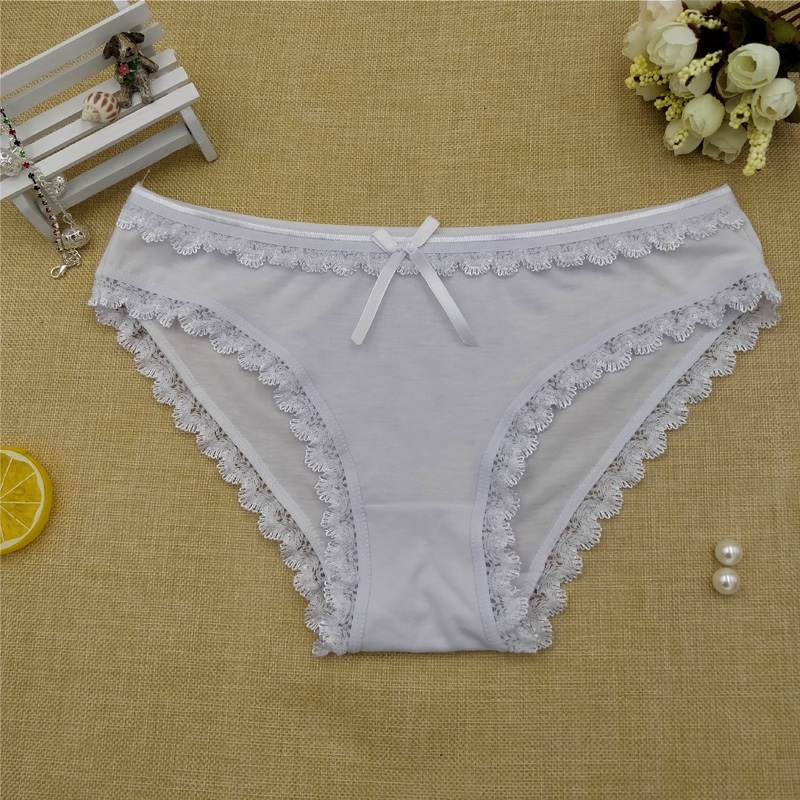 Low waist fashionable ladies bowknot printed briefs without trace skin-friendly briefs shorts foreign trade 1