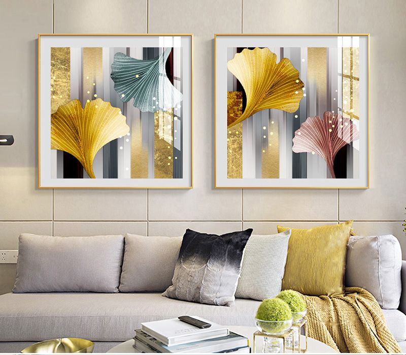 Simple light luxury living room decorative painting crystal porcelain painting thumbnail