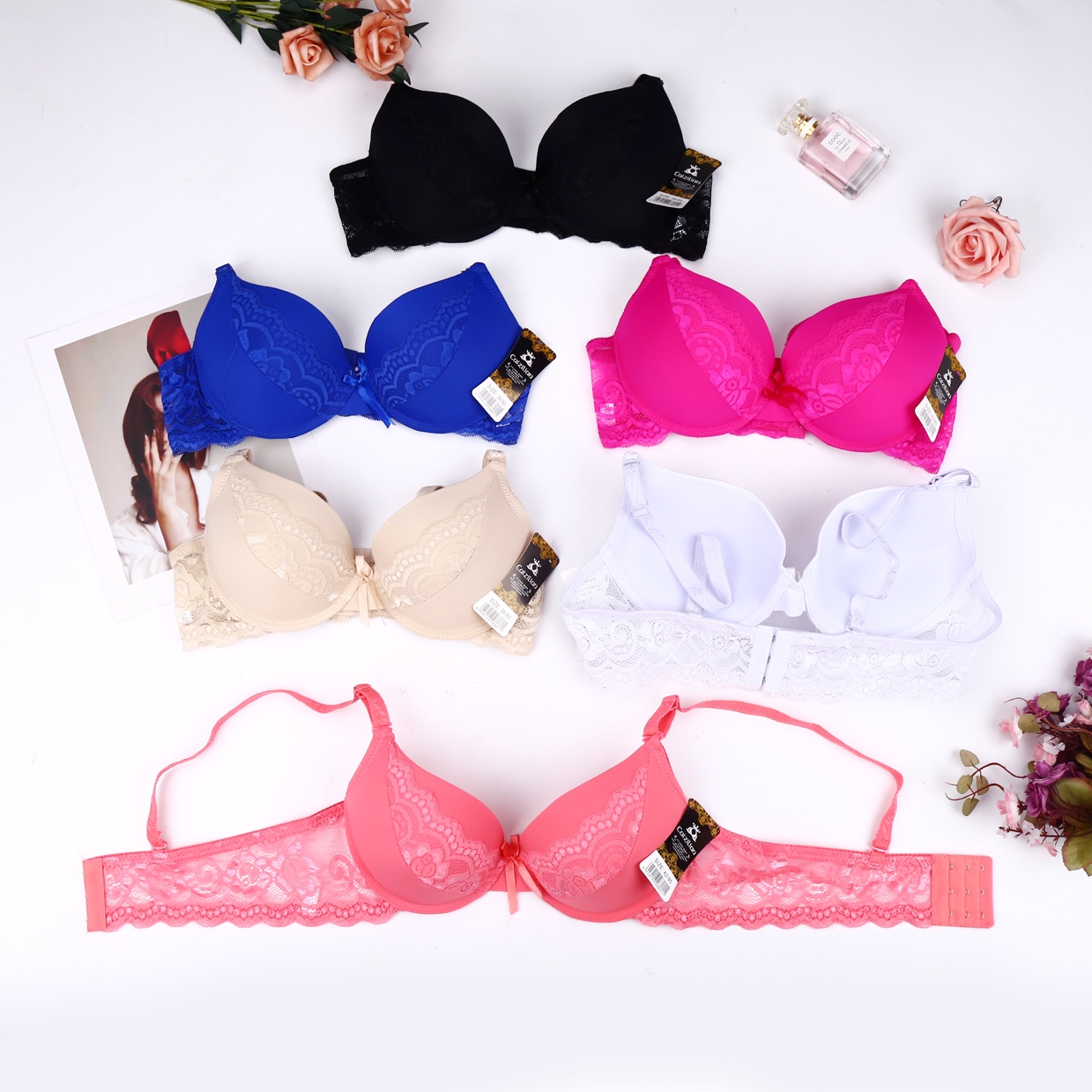 Cross border lace bra