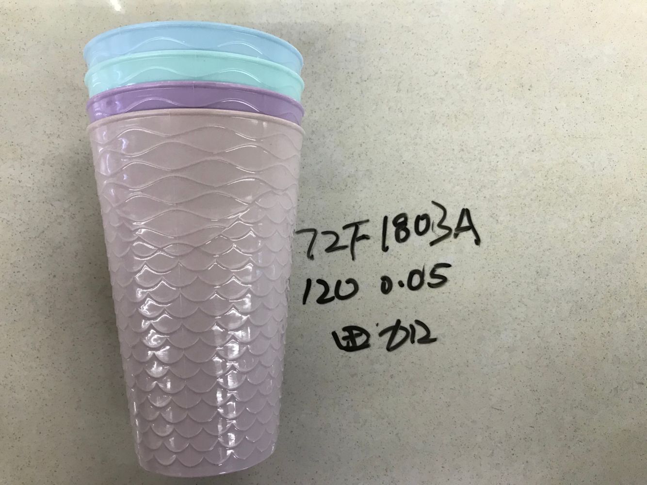 72F1803A plastic suit with juice cups