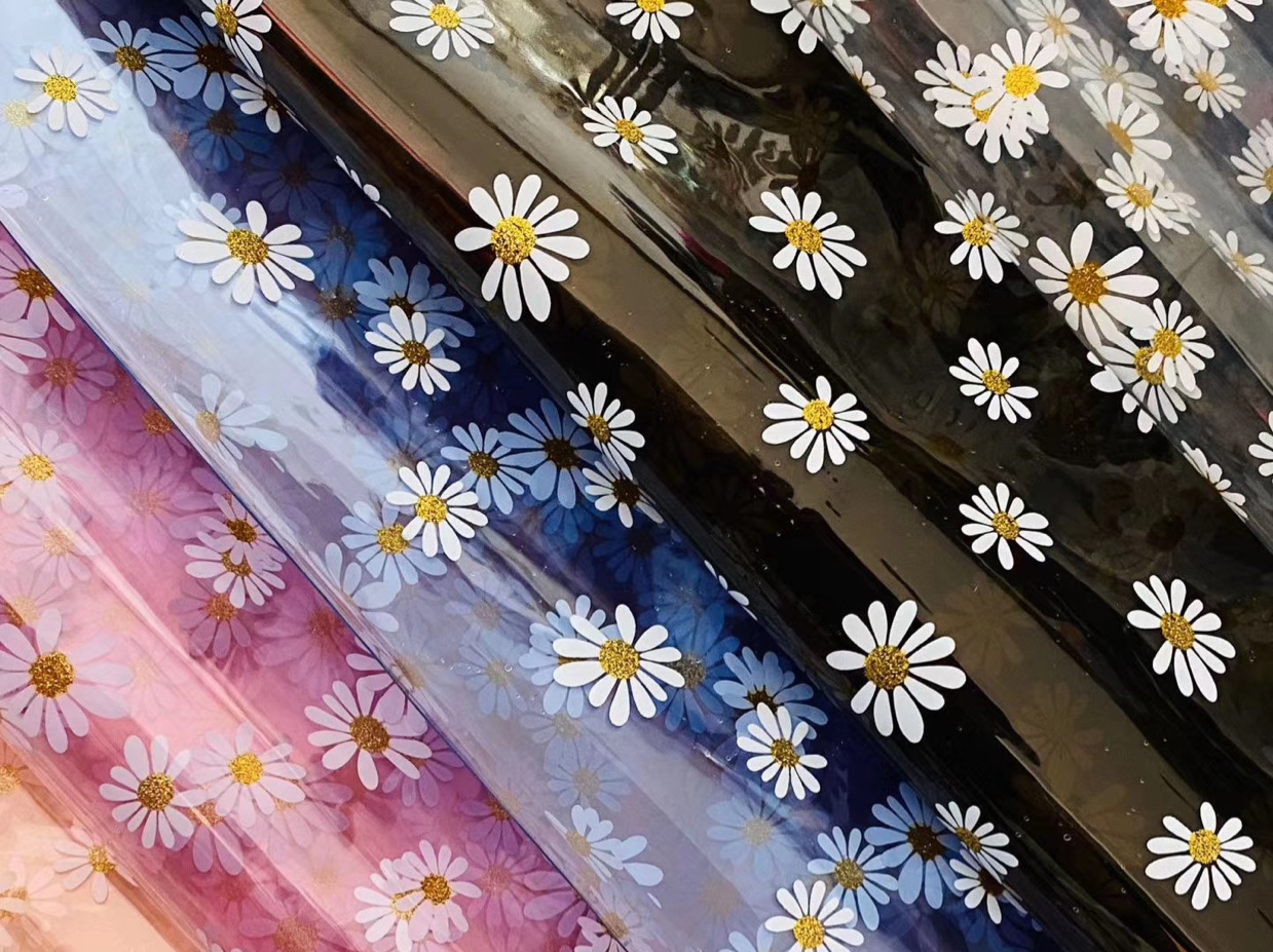 Supply TPU Daisy print film for cosmetic bags and coin purses undefined
