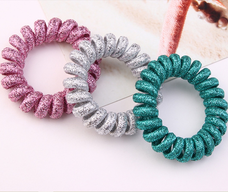 Small gold thread telephone wire hair loop