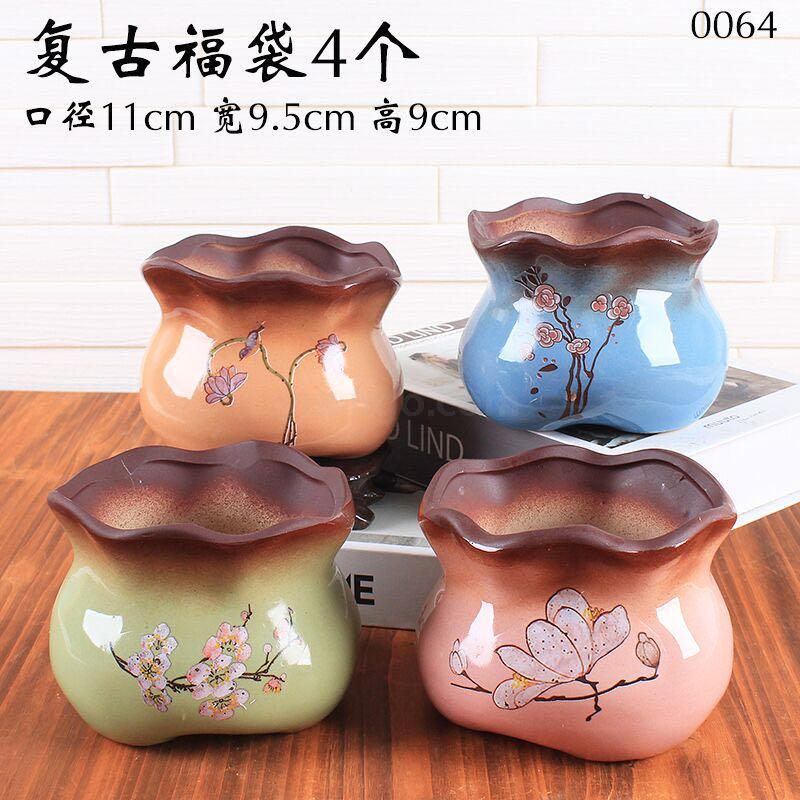 多肉花盆陶瓷园艺迷你小新品创意粗陶复古家居新品瓷罐子盆器10#详情图1