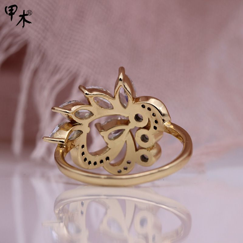 تصنع خواتم أزهار من ذهب الزهر الزخمي detail image 4