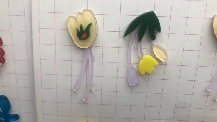 Acrylic Flower Ear Accessories