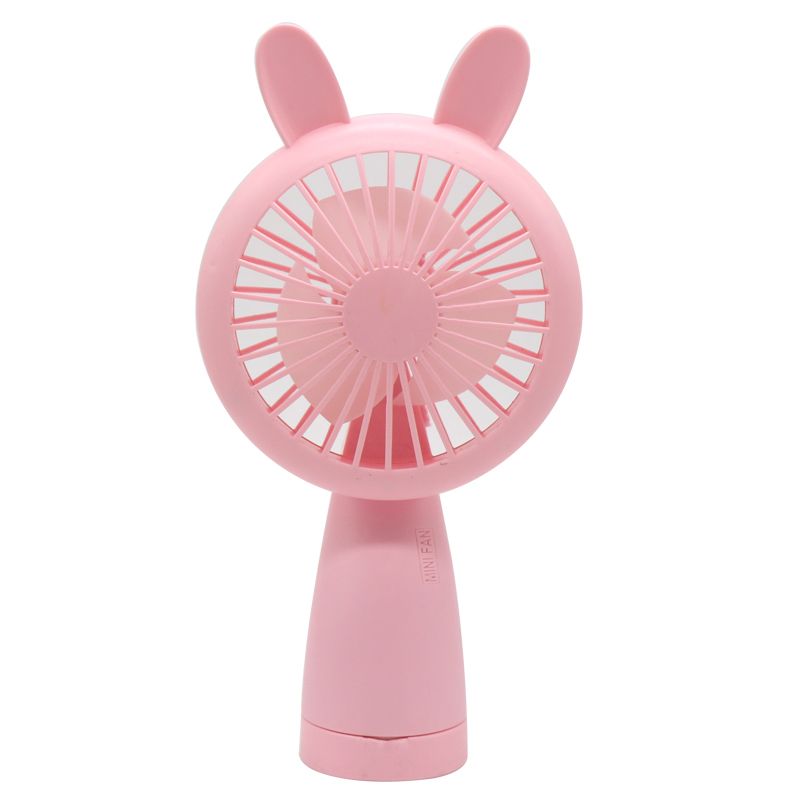 Small cartoon handheld electric fan Mute student dormitory bed office handheld bedside bedroom small electric fan