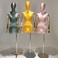 高端服装店模特儿道具橱窗半身展示假人体台拍照彩色婚纱女模特架产品图