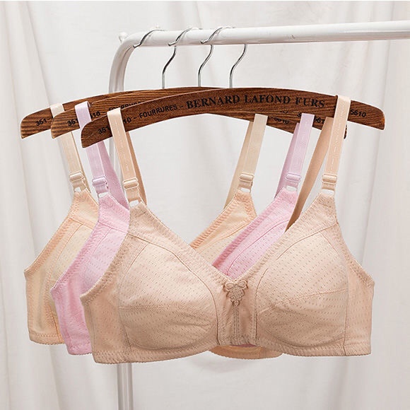Pure cotton breathable thin cotton adjustable middle-aged and elderly bra mother underwear bra without underwire four seasons thumbnail