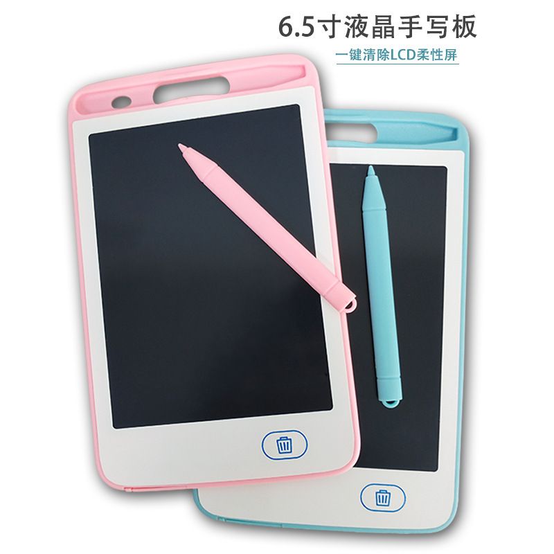 6.5-inch LCD LCD writing board Cartoon baby writing board freehand sketching board children drawing board powder blue black thumbnail