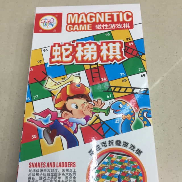蛇梯棋 蛇棋 磁石蛇梯棋 磁性游戏棋