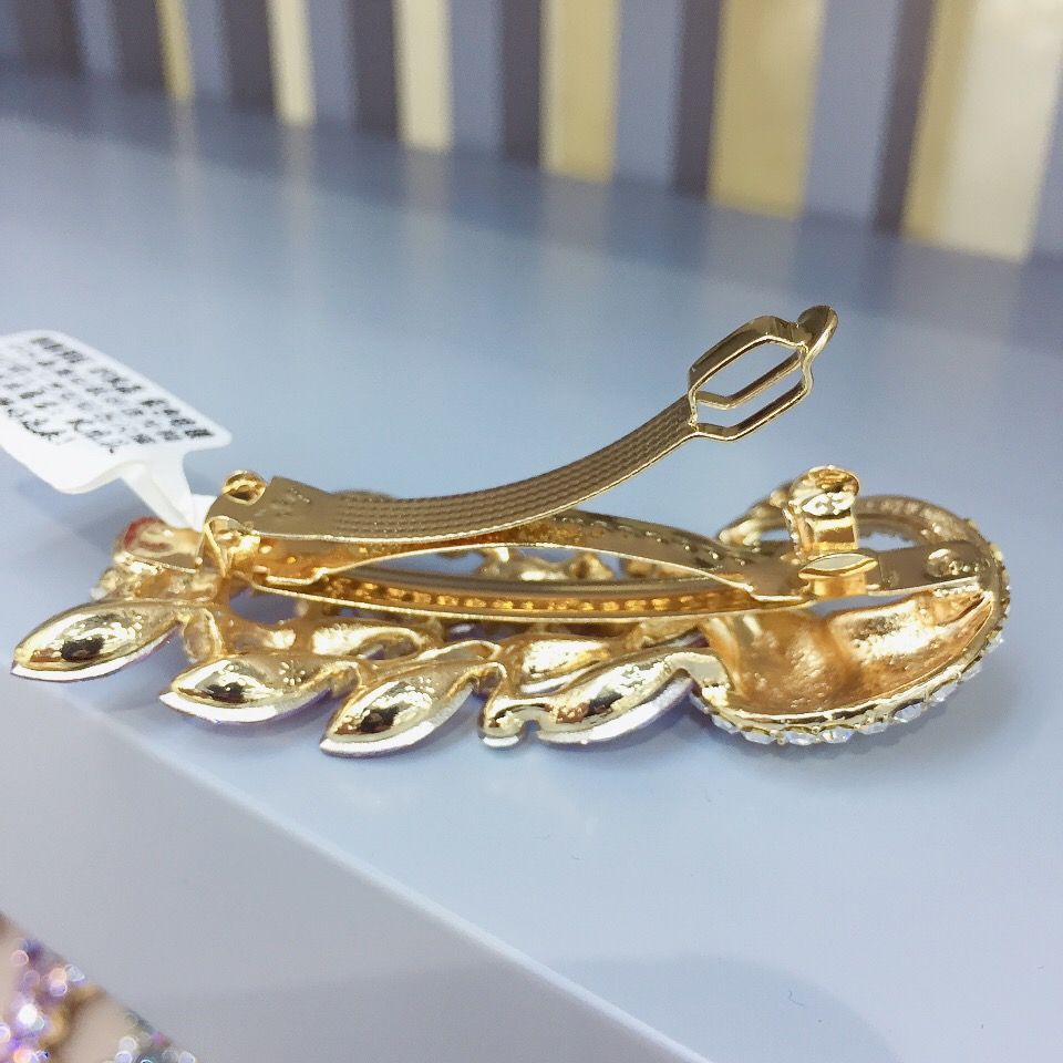 发夹子孔雀头饰时尚气质优雅成人发饰网红发卡顶夹半扎发合金饰品详情图11