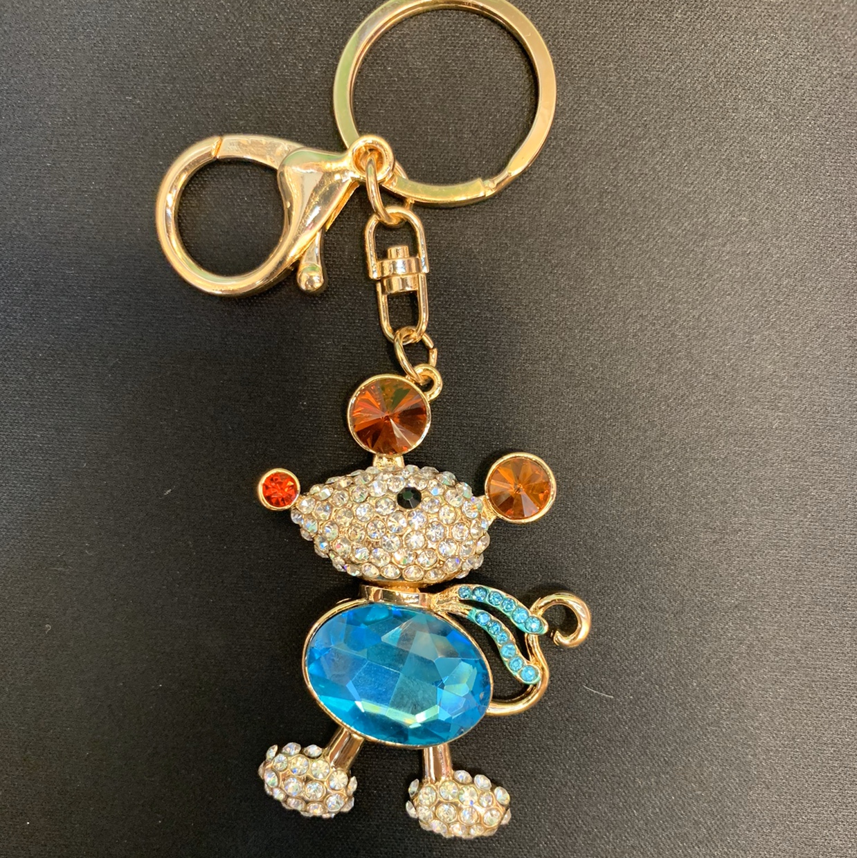 A mouse with an alloy diamond-encrusted key chain thumbnail