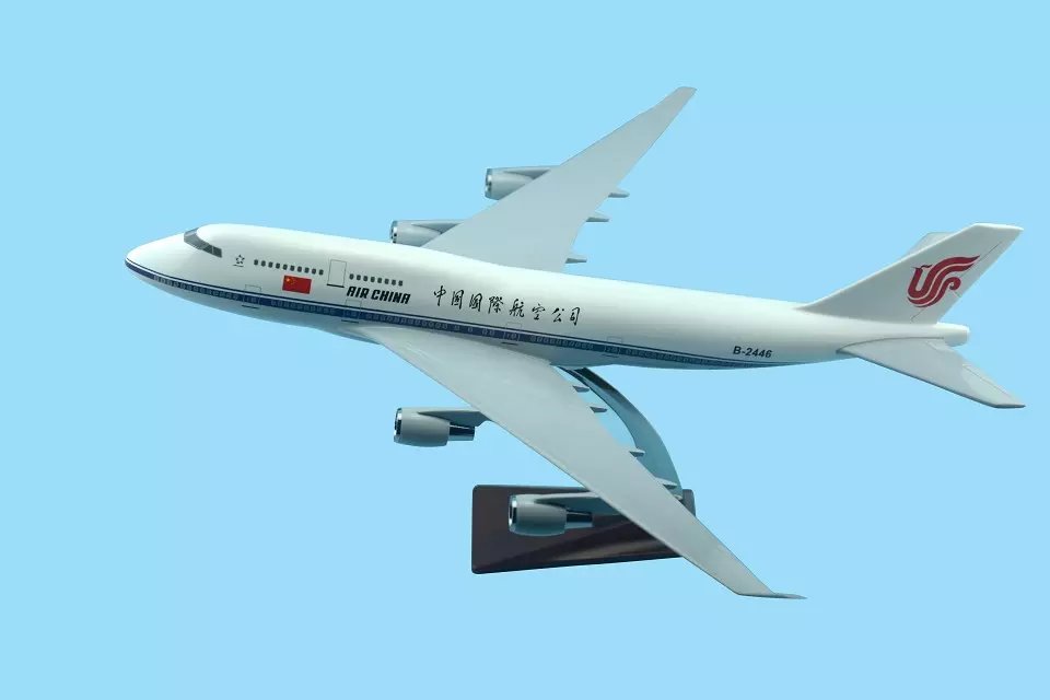 Model aircraft (International Aviation B747-400 aircraft) simulation aircraft synthetic resin model aircraft