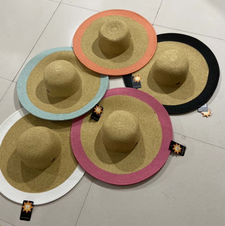 2020 New Korean lady straw Hat sun hat outdoor sun hat large brim beach hat casual basin hat 17 thumbnail
