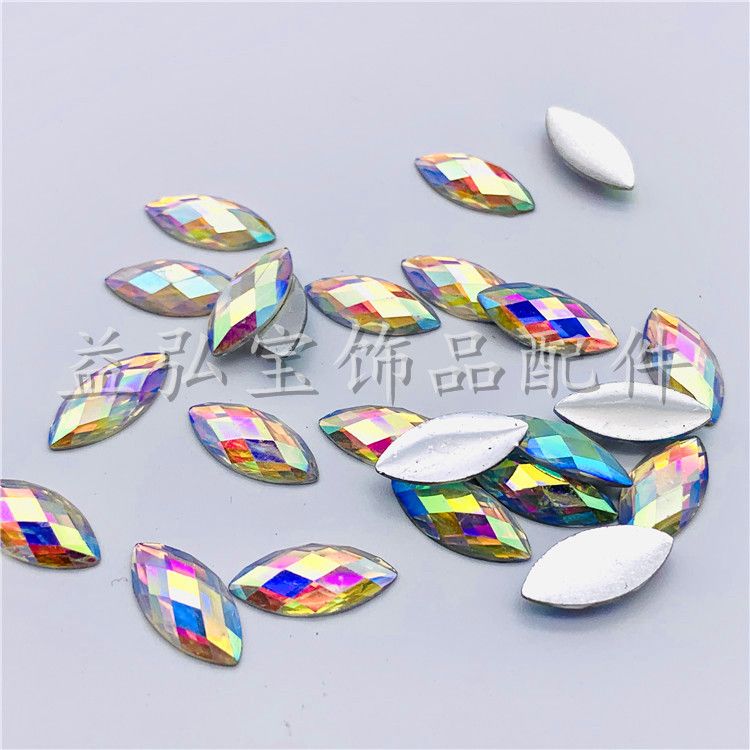 Resin diamond horse eye turtle face white AB various specifications DIY jewelry accessories factory direct sales details Picture