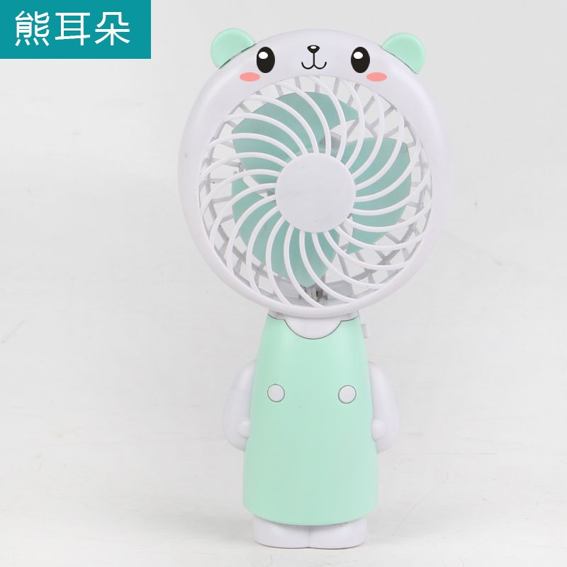 Small fan, mini student electric fan, cartoon office desktop, handheld silent dormitory bedside fan detail image 2