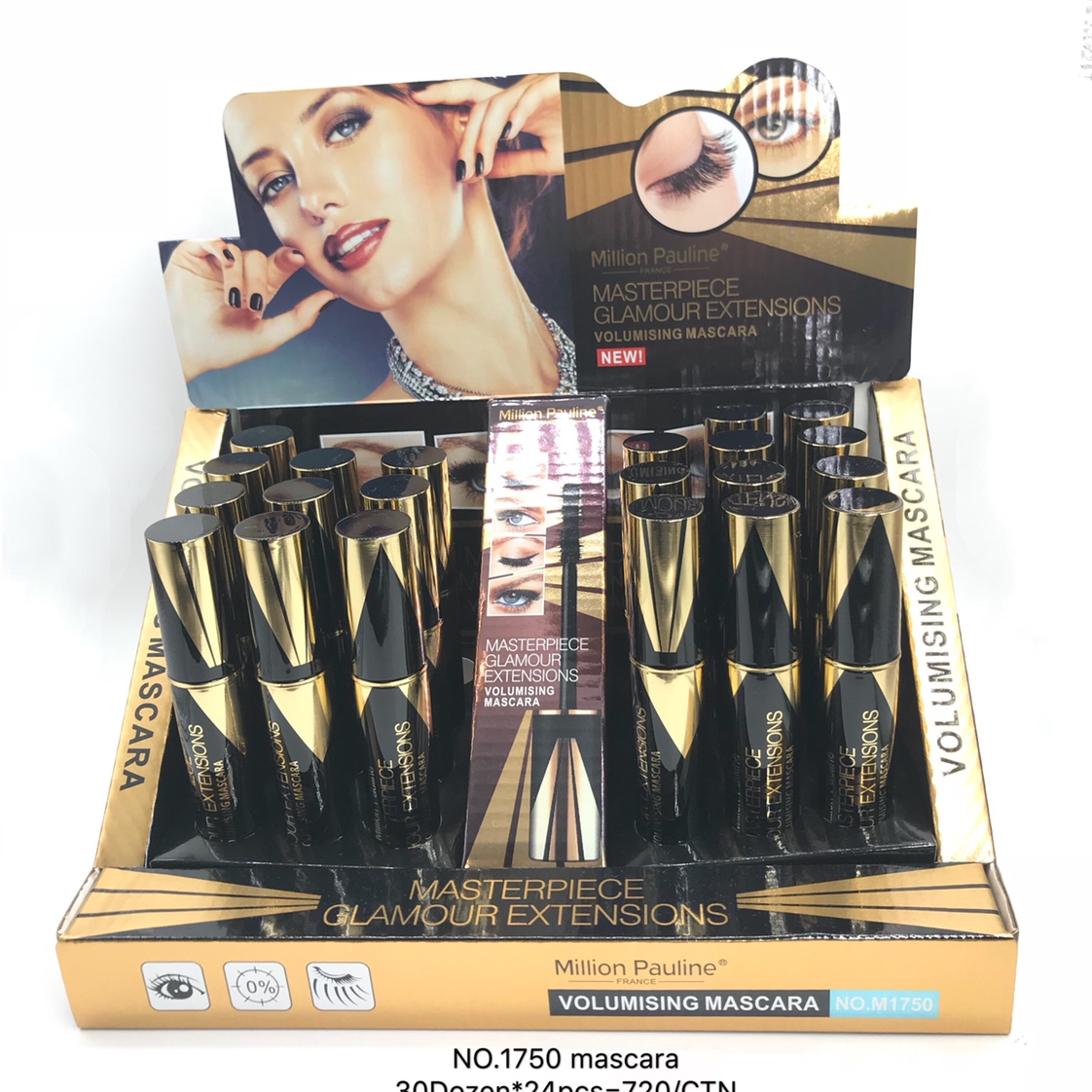 Brush mascara with heavy gel