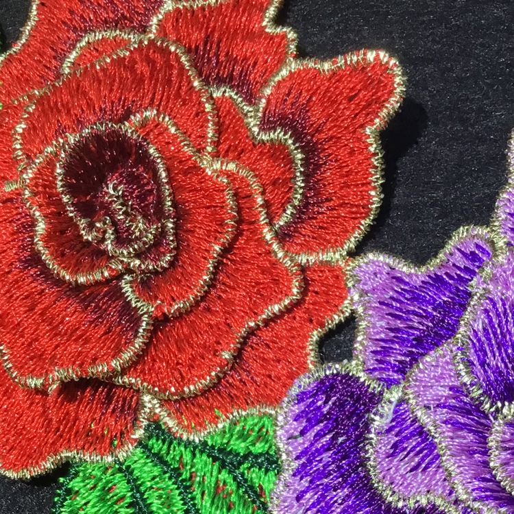 Manufacturers Direct Water-Soluble Embroidery Multi-Layer Three-Dimensional Gold Thread Floret Multi-Color Optional Sewing Specification drawing