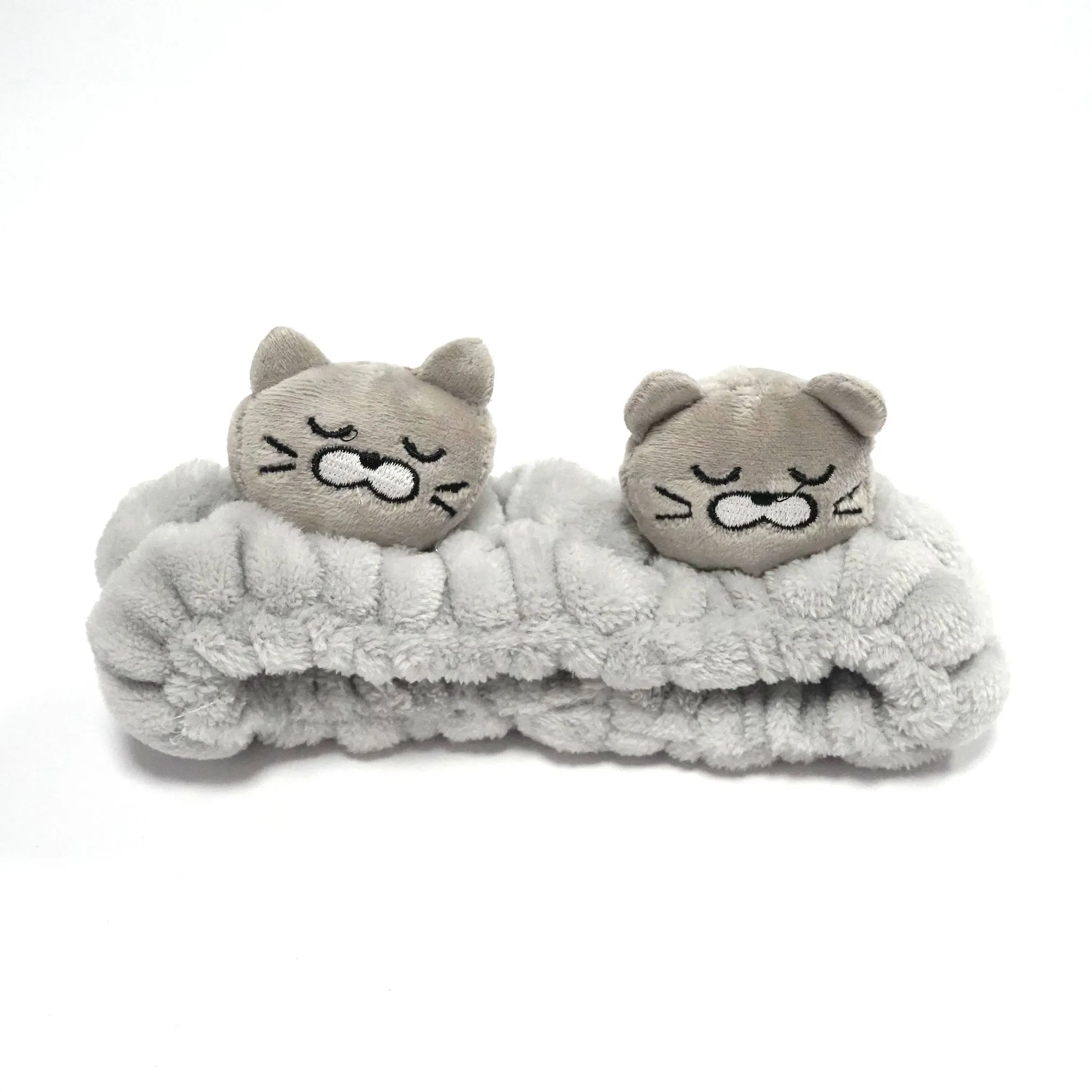 Yuhan Accessories' new Korean-style cartoon ball cat face wash hair tie, makeup mask and hair tie detail image 1