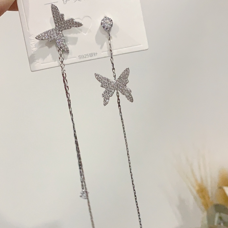 流行蝴蝶满锆耳饰
