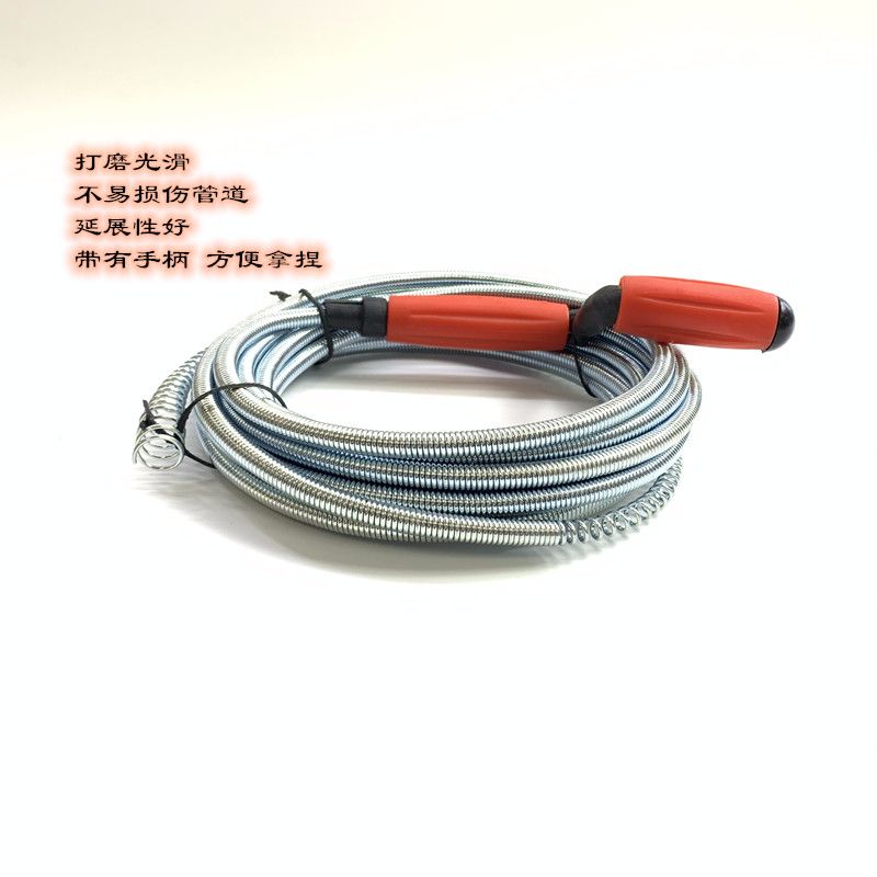 A hand - operated bendable pick - up device for dredging kitchen toilet pipes Specification drawing