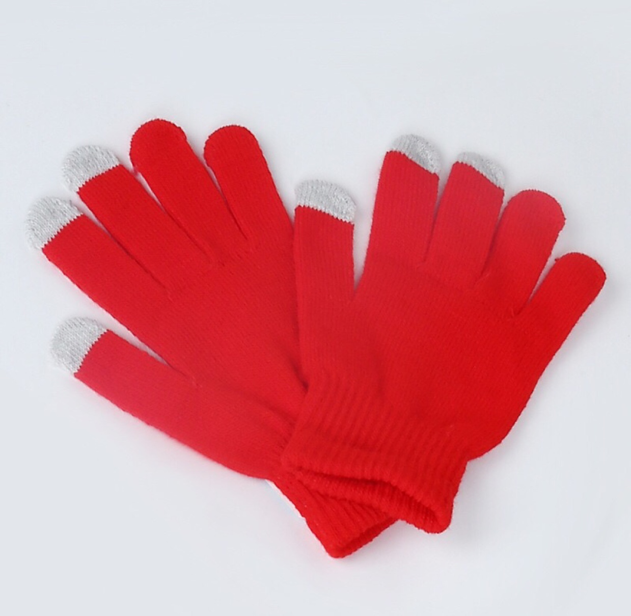 New monochrome knitted touch screen women's finger split-finger cold-proof and frost-proof fashionable and trendy winter warm mobile phone and cycling gloves undefined