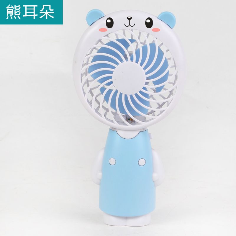 Small fan, mini student electric fan, cartoon office desktop, handheld silent dormitory bedside fan detail image 1
