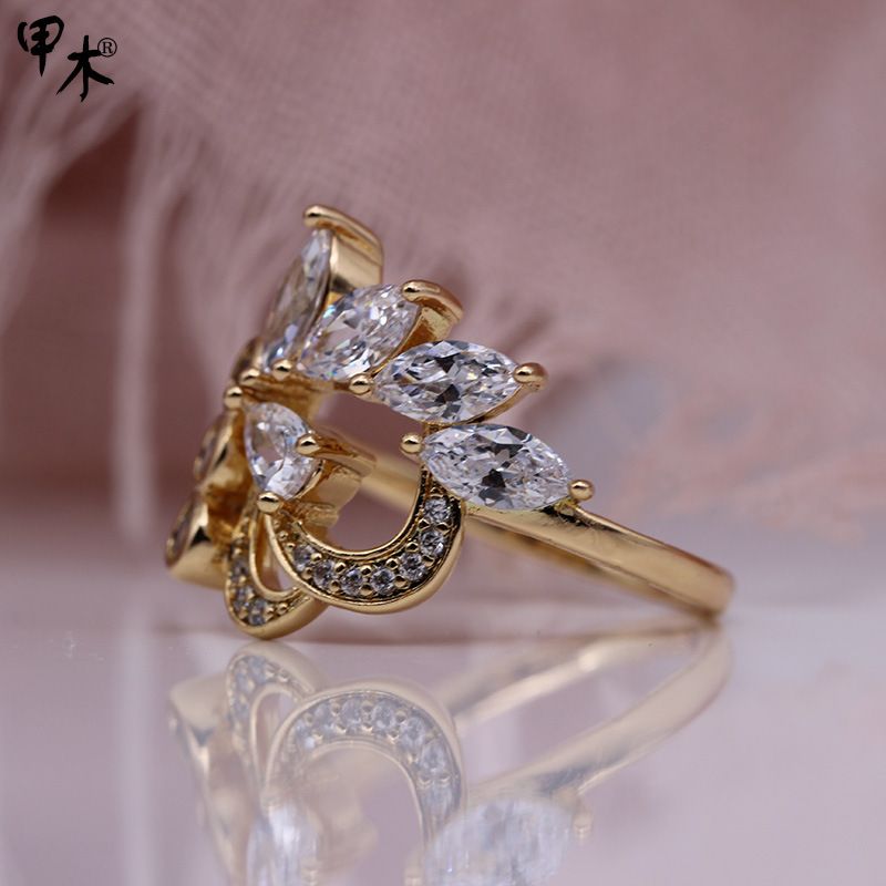 تصنع خواتم أزهار من ذهب الزهر الزخمي detail image 1