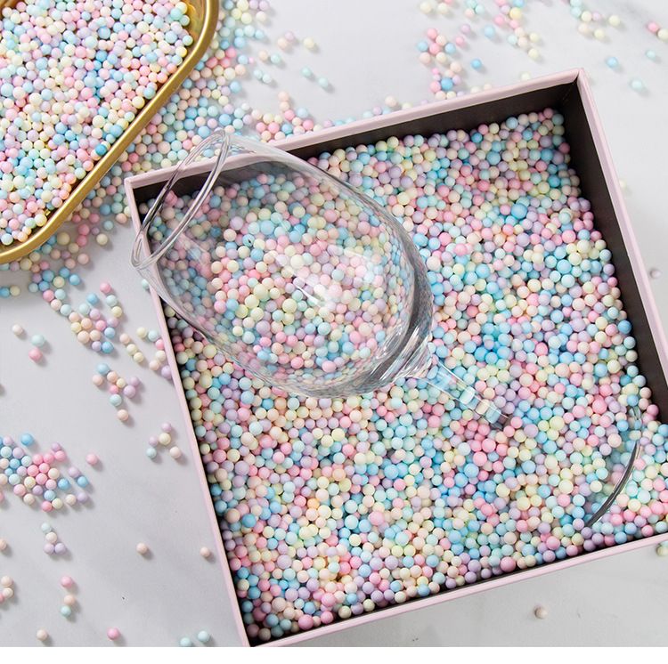涌金礼品盒马卡龙泡沫球diy流星球礼盒装饰礼品填充物彩色小颗粒圆球史莱姆详情5