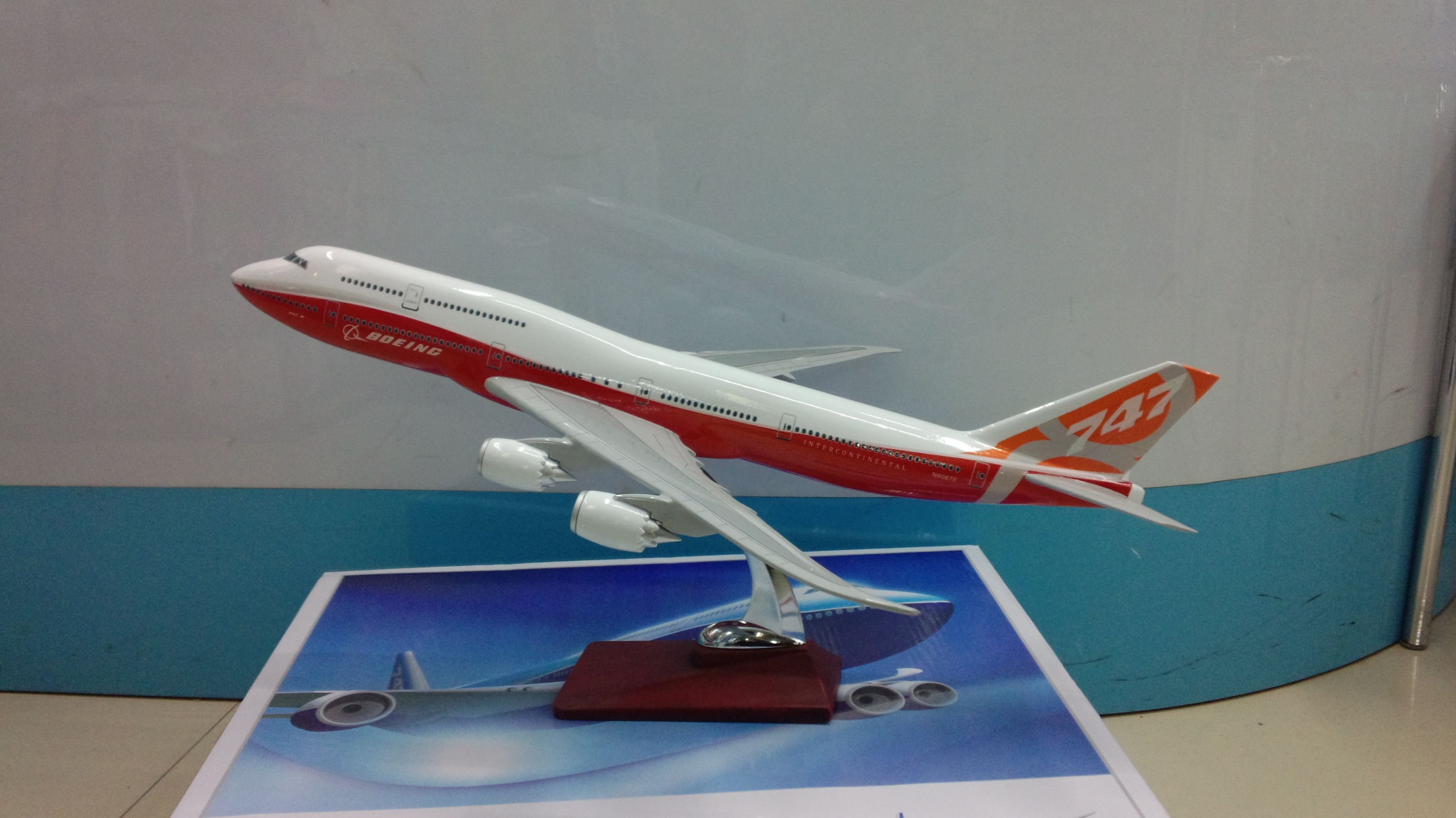 飞机模型（波音公司B747-8飞机）仿真飞机合成树脂飞机模型详情图1