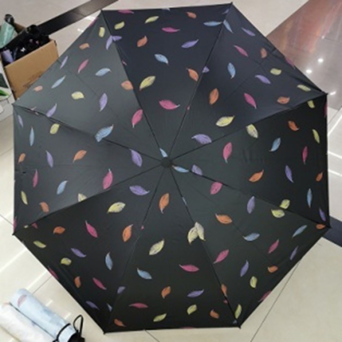 Yiwu Selection 8 bone black glue umbrella A590/10152