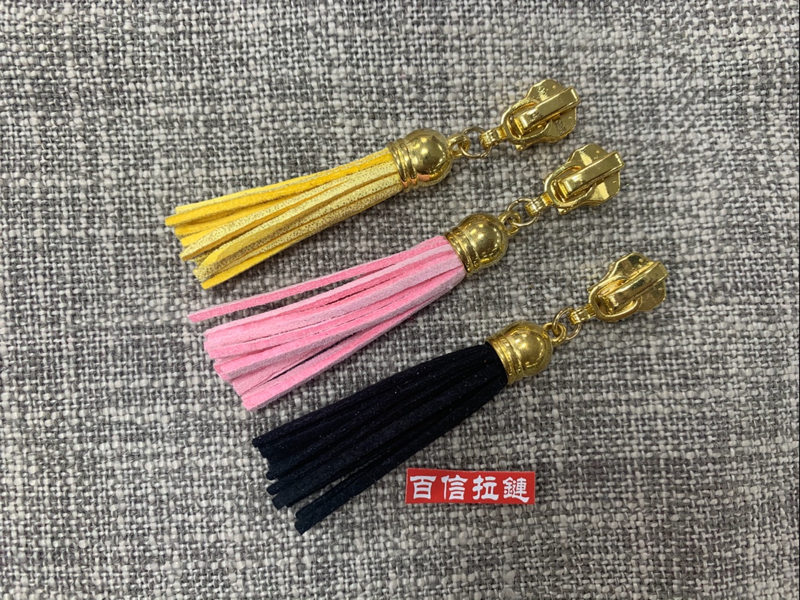 New color flow Sura head leather pull head metal fashion pull piece No. 5 down jacket zipper purse accessories thumbnail