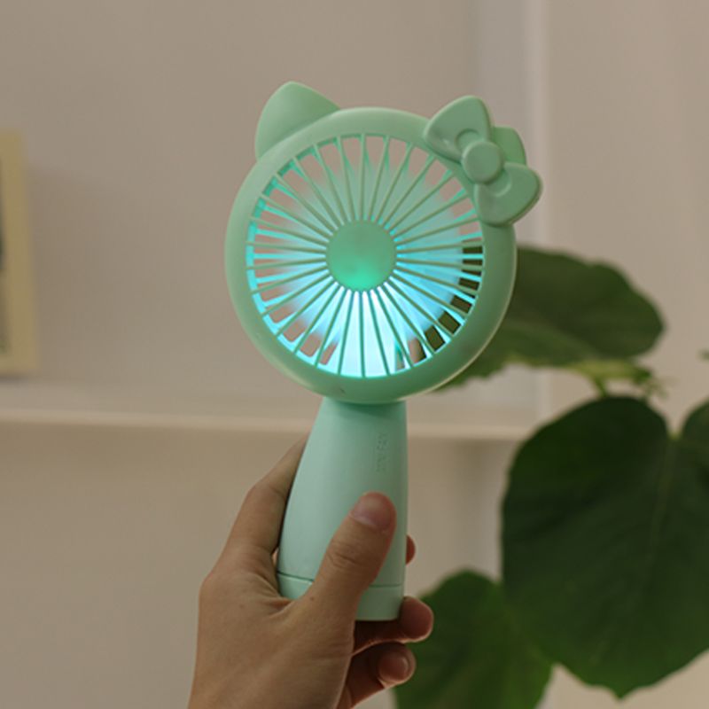 Best-selling student fan, small handheld, silent, strong wind force, portable, cute cartoon mini electric fan detail image 3