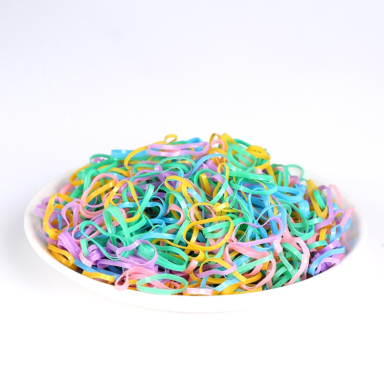 Canned colored small rubber bands, strong and unbreakable chicken bag packaging, colored small rubber band shaped card, wholesale and direct sales of colored small rubber bands details Picture