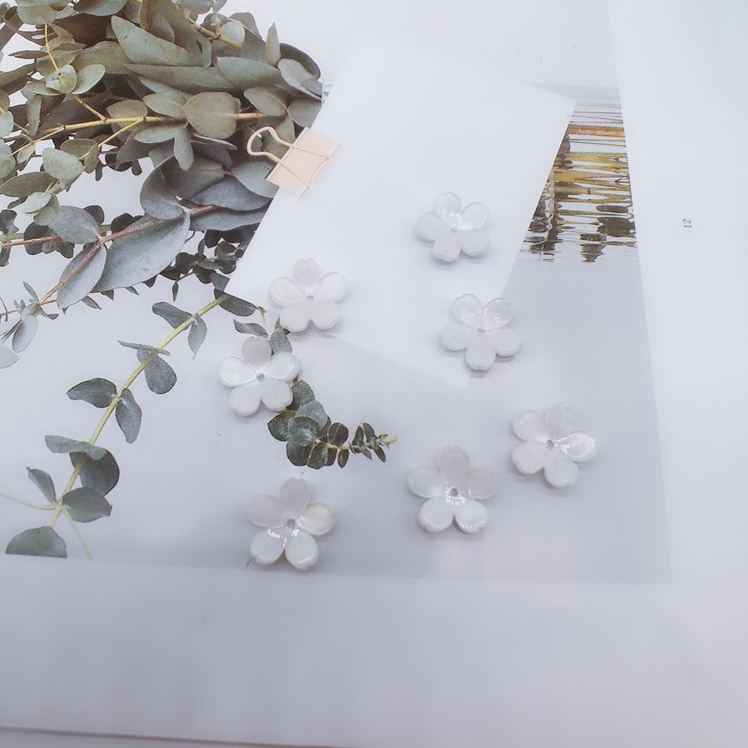 Imitation Shell Flower Headpiece Earpiece Accessories Specification drawing