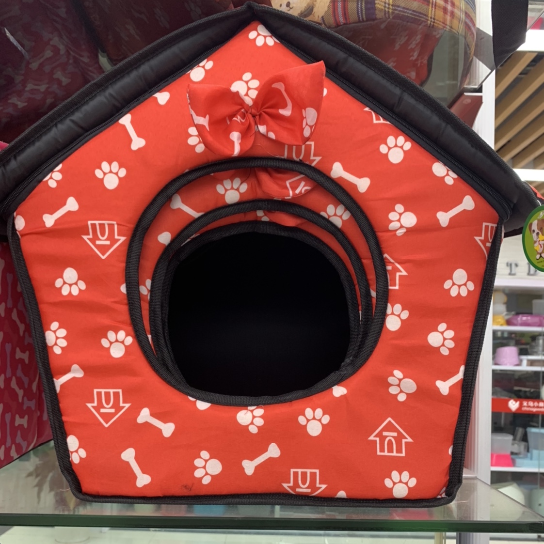 Big red pet bed