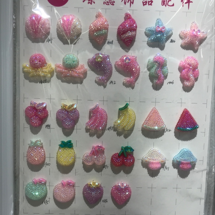 ab glue epoxy resin accessories for ocean series and fruit series with color plating