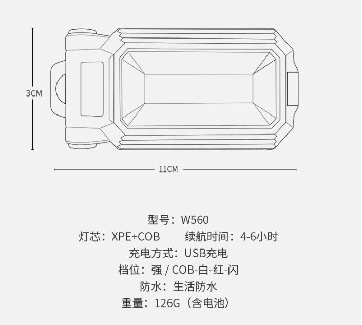 LED工作灯汽修灯充电维修灯强光多功能照明灯户外超亮强磁手电筒详情图7