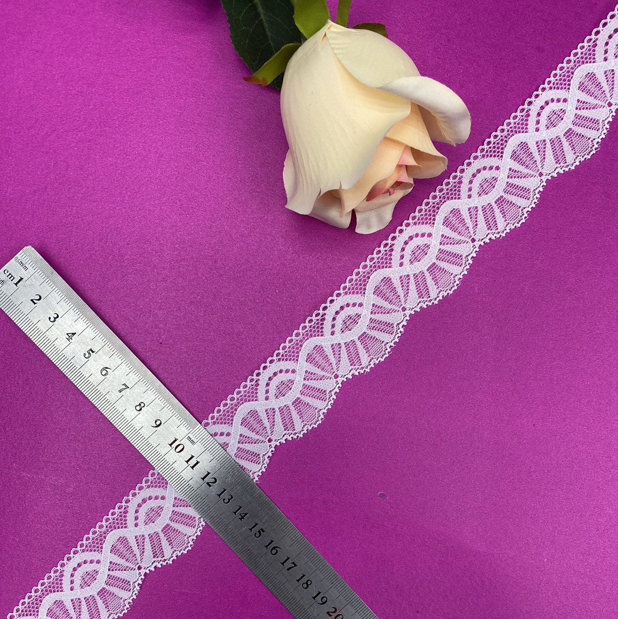 B0434(width 3.5CM) Lace trim, elastic lace, non-elastic lace, eyelash lace, lace fabric, clothing accessories, new style lace details Picture