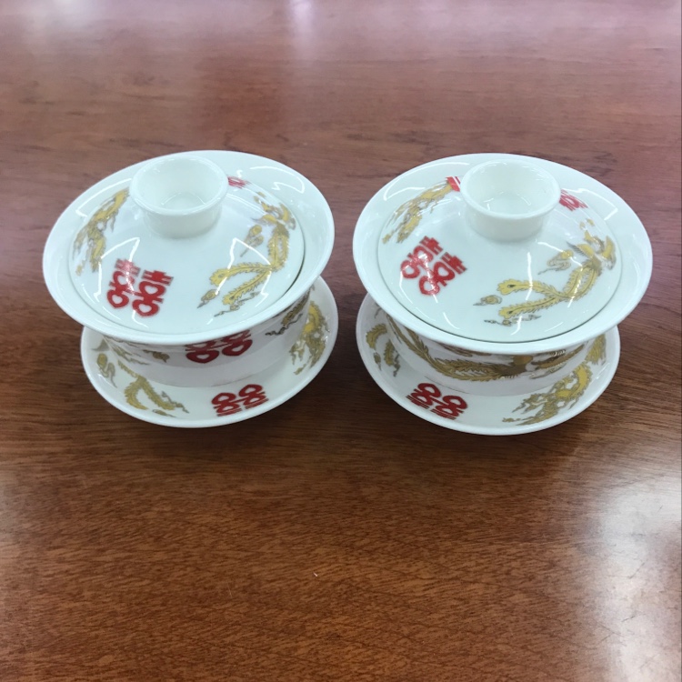 陶瓷杯敬茶杯茶杯花茶杯适合结婚用一件24套整件发货最低一件发货