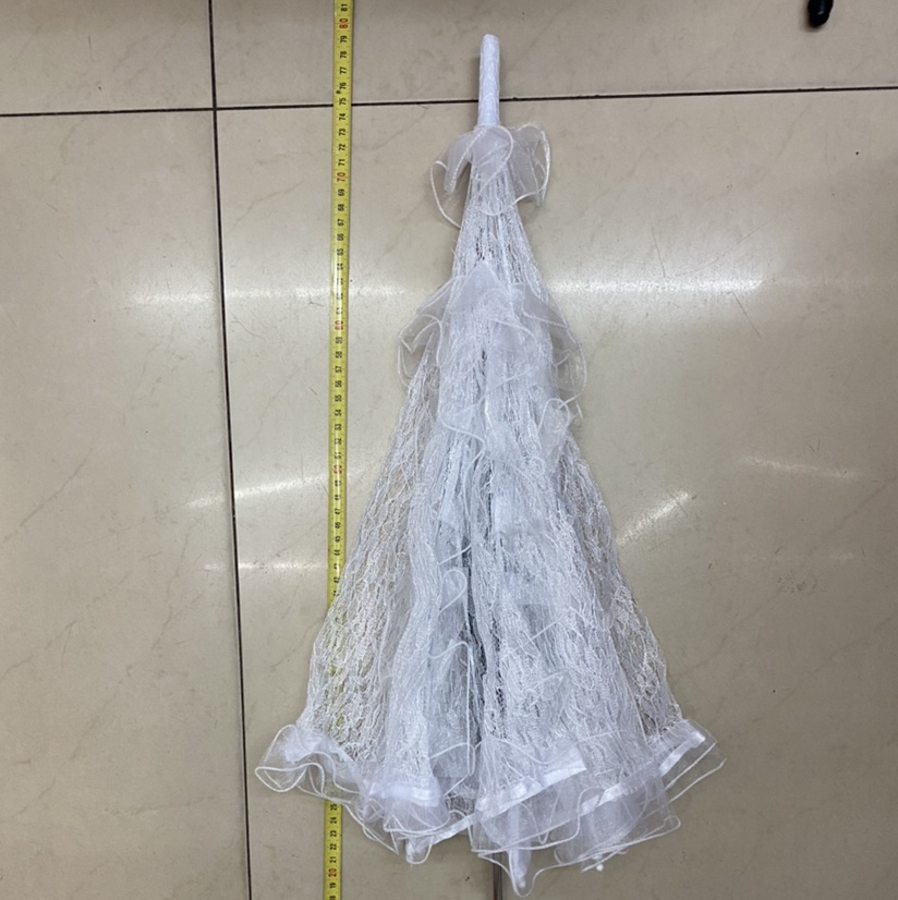 花边花纹花瓣单层蕾丝伞婚庆婚礼晚会礼服节日配伞道具产品图