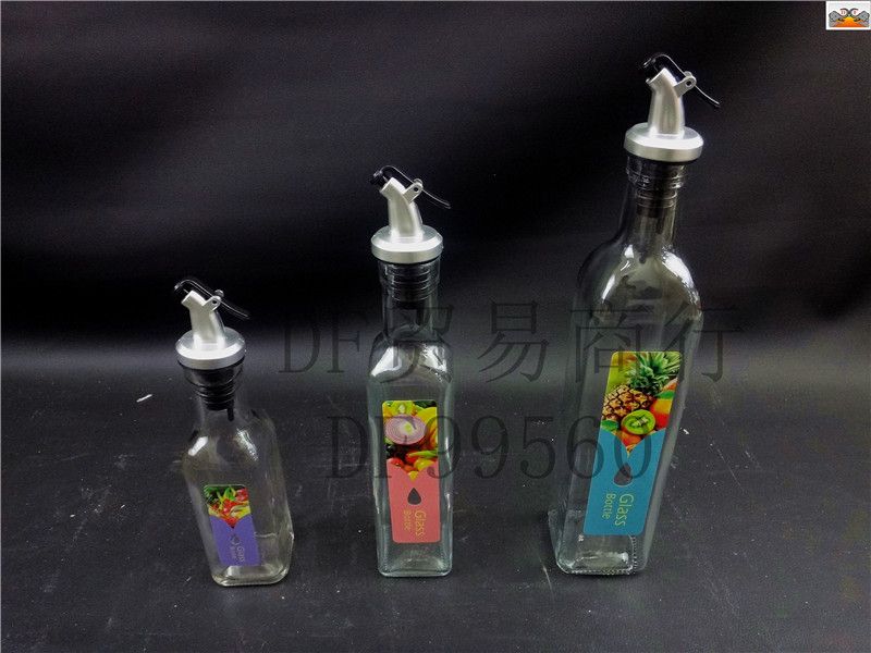 DF99560油瓶调料瓶玻璃多用瓶按压式调味油瓶玻璃油壶批发防漏密封油壶酱油多用调味瓶调DF TRADING HOUSE
